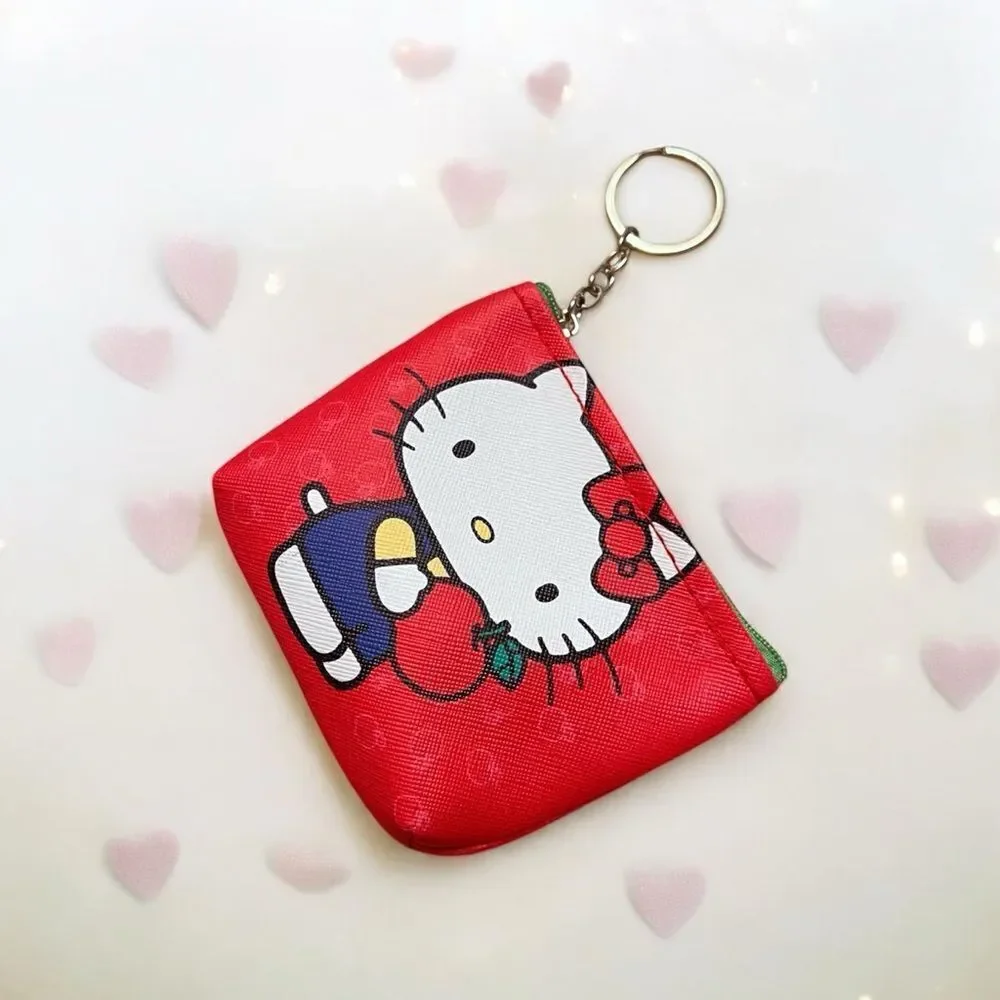 🤯5/$25🤯 Hello Kitty Apple Red Coin Purse Keychain